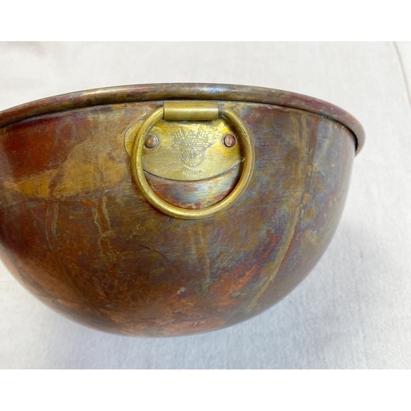 Philippe Richard Copper round bottom Mixing bowl brass ring - Picture 2 of 6